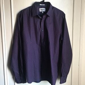 Express Fitted Button Down Shirt Men Sz L